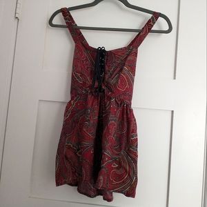 Urban Renewal Paisley Corset Top Size M/L (fits small)